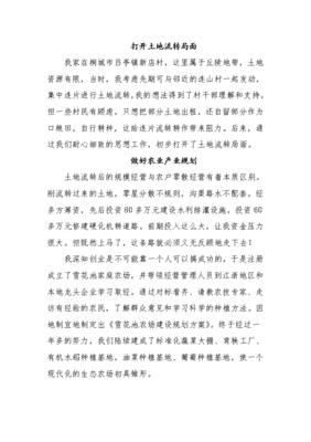 土地流转案例仿真模拟实验报告总结